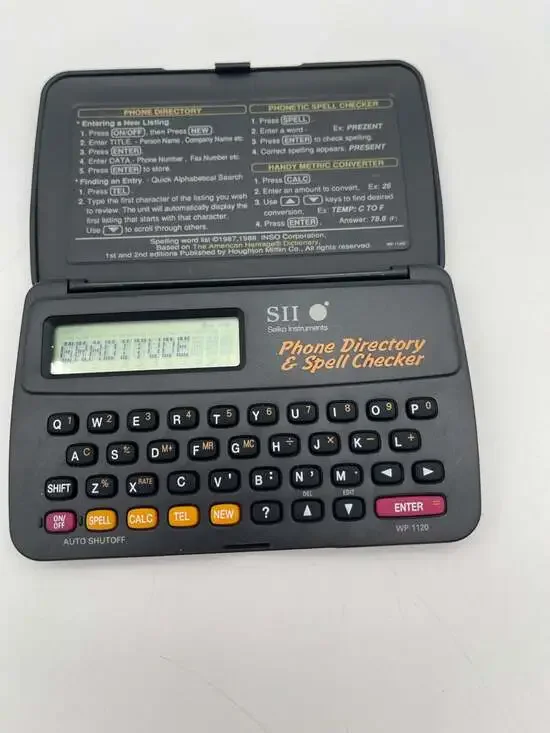 Vintage Seiko Instruments SII WP-1120 Phone Directory & Spell Checker - Picture 2 of 3